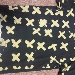 LuLaRoe Tan and Black Blouse with Classic Appeal